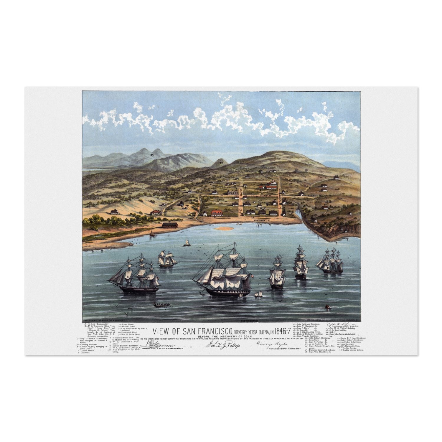 San Francisco 1846 View poster print